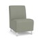 Lesro Siena Lounge Reception Armless Guest Chair, Brushed Steel, OH Eucalyptus Upholstery SN1102 - alternate 1